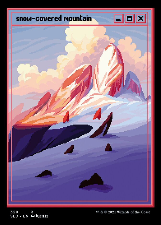 Snow-Covered Mountain (Secret Lair) (#328) (Full Art): Secret Lair Drop