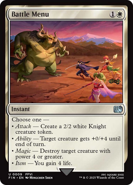 Battle Menu: Final Fantasy