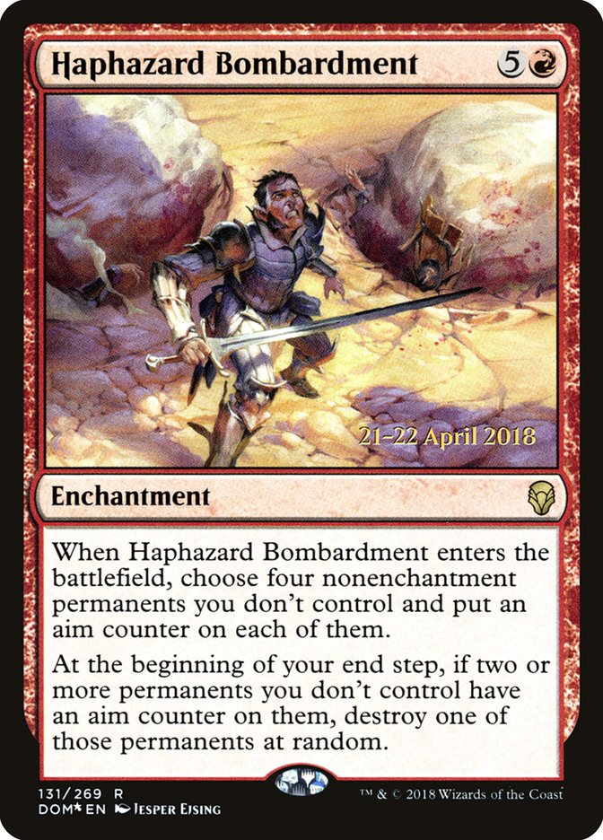 Haphazard Bombardment (Prerelease) (Dominaria) - (Foil): Dominaria Promos