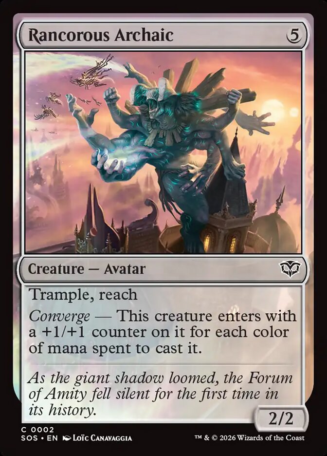 Rancorous Archaic - (Foil): Secrets of Strixhaven