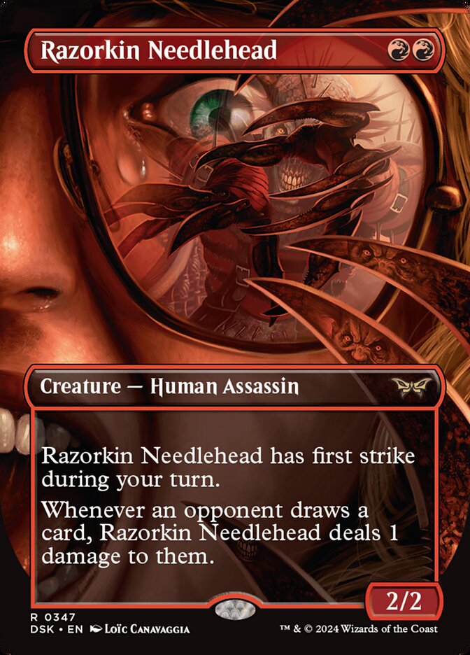 Razorkin Needlehead (Borderless) - (Foil): Duskmourn: House of Horror