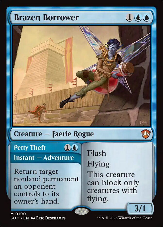 Brazen Borrower // Petty Theft: Secrets of Strixhaven Commander