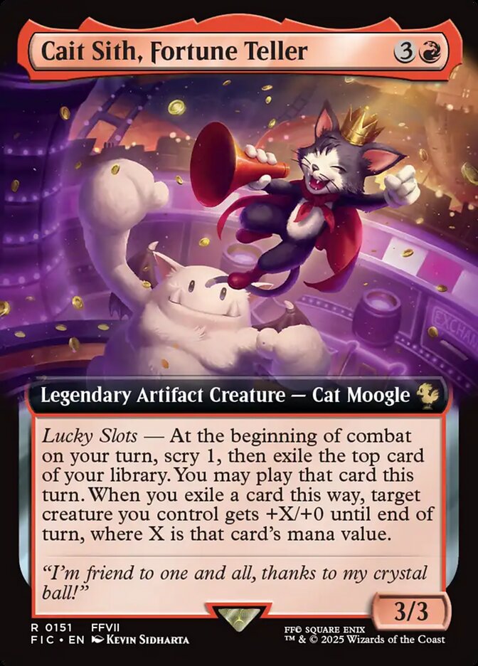 Cait Sith, Fortune Teller (Extended Art) - (Foil): Final Fantasy Commander