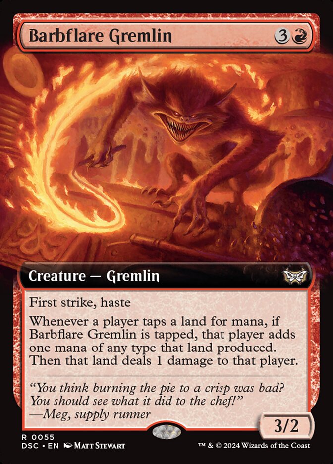 Barbflare Gremlin (Extended Art): Duskmourn: House of Horror Commander
