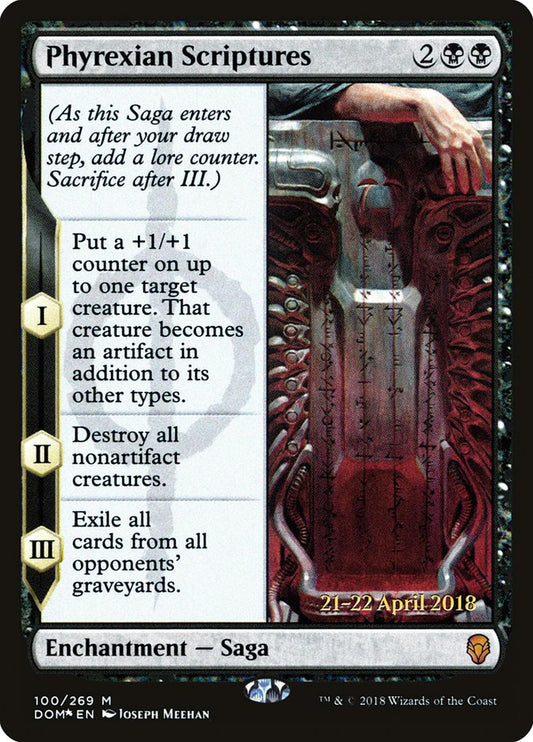 Phyrexian Scriptures (Prerelease) (Dominaria) - (Foil): Dominaria Promos