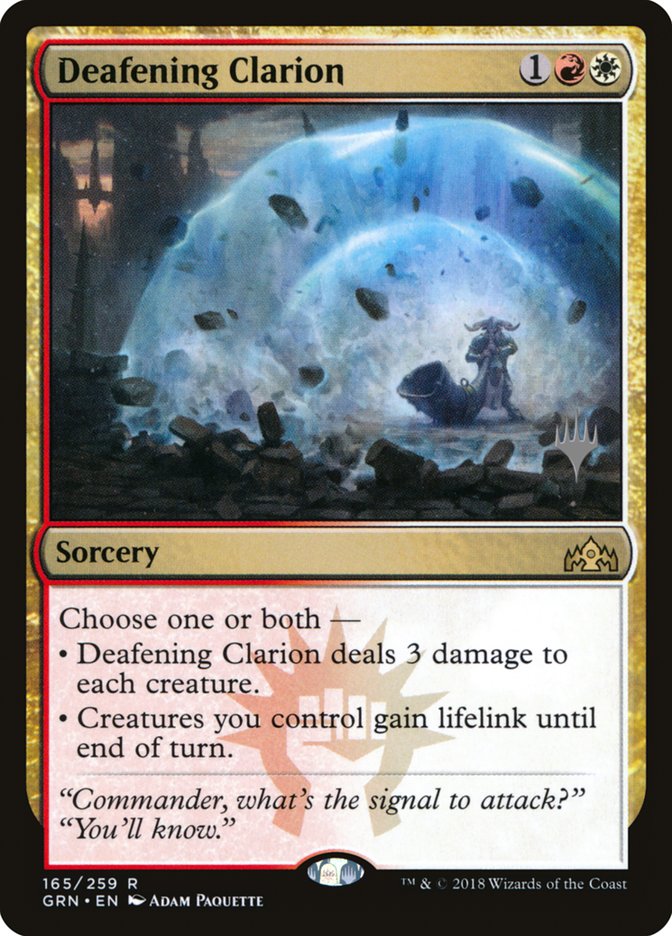 Deafening Clarion (Promo Pack) (Guilds of Ravnica): Guilds of Ravnica Promos