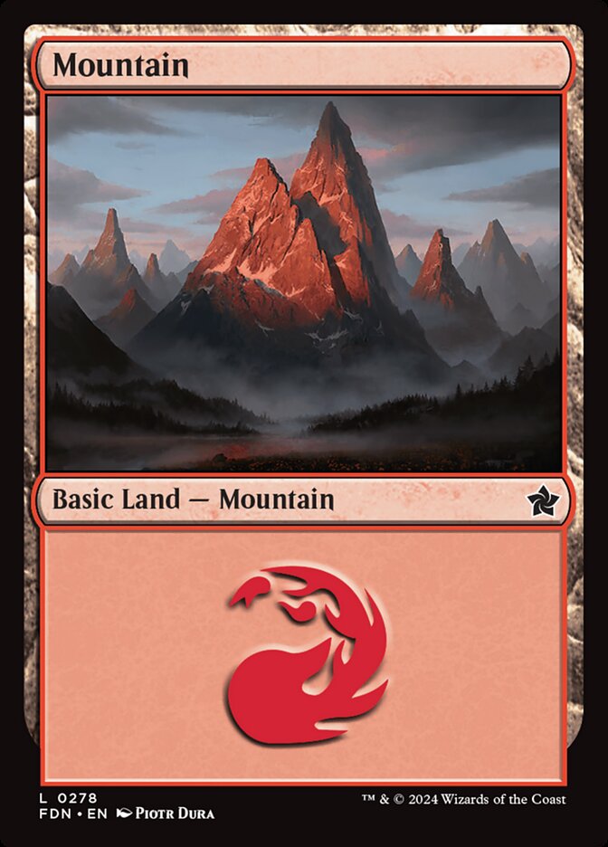 Mountain (#278) - (Foil): Foundations