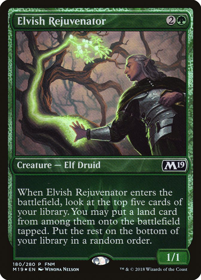 Elvish Rejuvenator (FNM) - (Foil): Core Set 2019 Promos