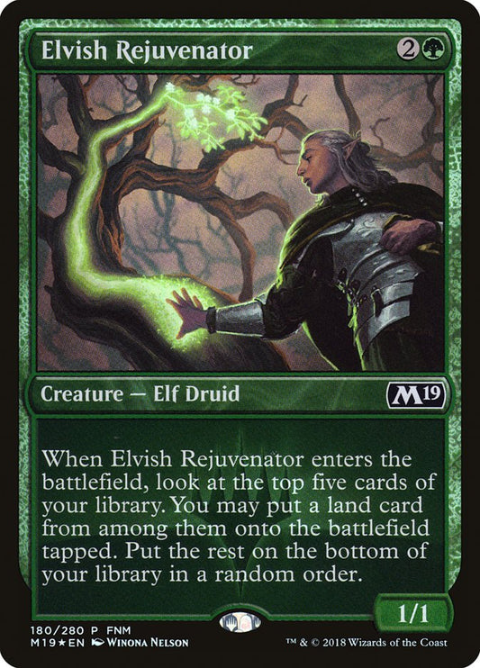 Elvish Rejuvenator (FNM) - (Foil): Core Set 2019 Promos