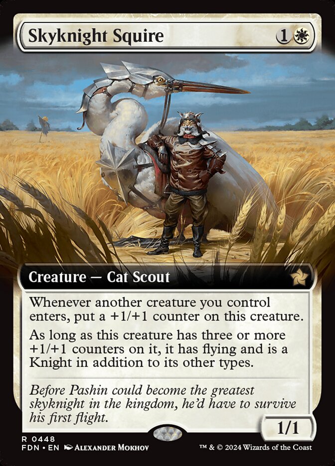 Skyknight Squire (Extended Art) - (Foil): Foundations