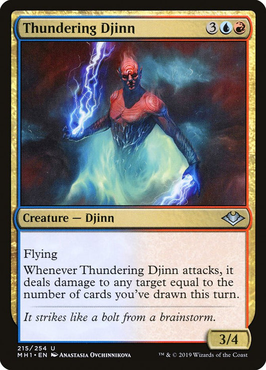 Thundering Djinn - (Foil): Modern Horizons