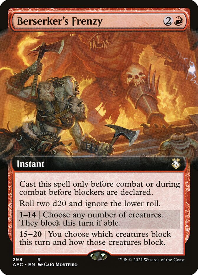 Berserker's Frenzy (Extended Art): Forgotten Realms Commander