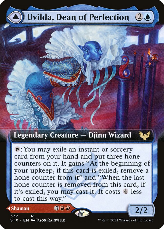 Uvilda, Dean of Perfection // Nassari, Dean of Expression (Extended Art) - (Foil): Strixhaven: School of Mages