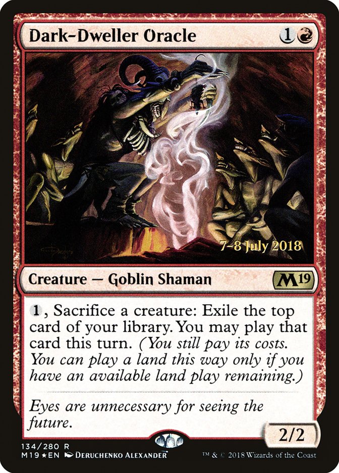 Dark-Dweller Oracle (Prerelease) (Core Set 2019) - (Foil): Core Set 2019 Promos