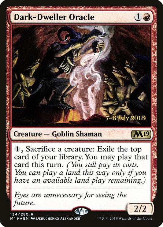Dark-Dweller Oracle (Prerelease) (Core Set 2019) - (Foil): Core Set 2019 Promos