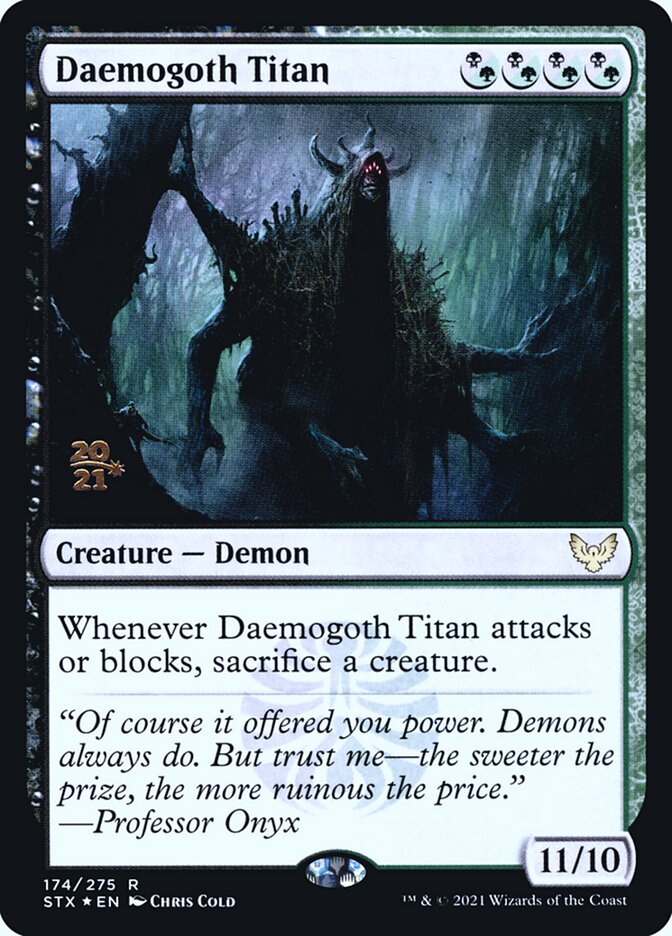 Daemogoth Titan (Prerelease) (Strixhaven: School of Mages) - (Foil): Strixhaven: School of Mages Promos
