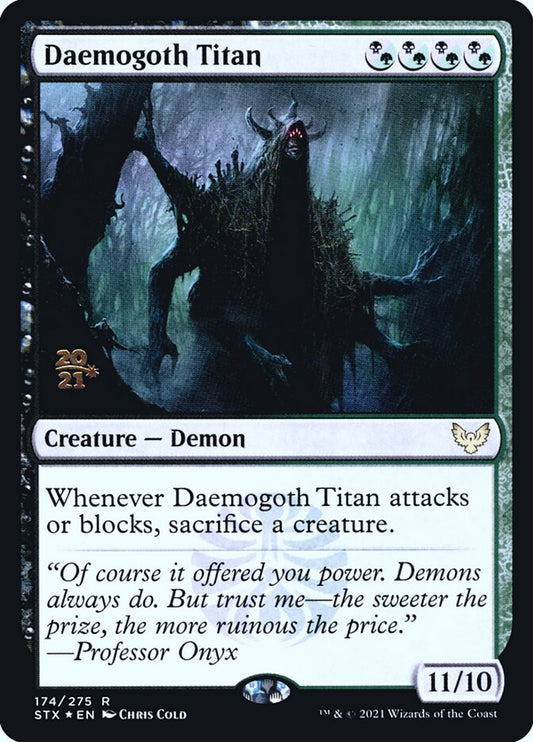 Daemogoth Titan (Prerelease) (Strixhaven: School of Mages) - (Foil): Strixhaven: School of Mages Promos