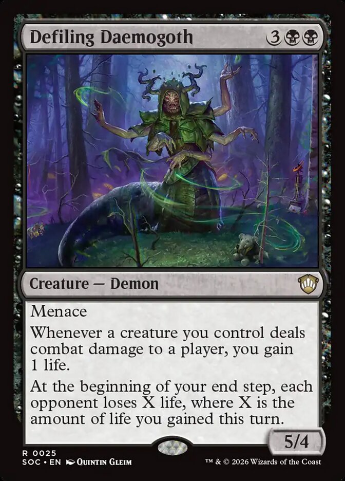 Defiling Daemogoth: Secrets of Strixhaven Commander