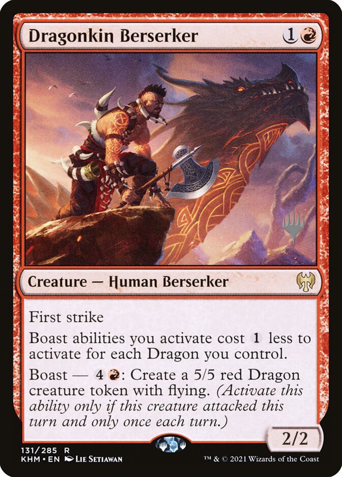 Dragonkin Berserker (Promo Pack) (Kaldheim): Kaldheim Promos