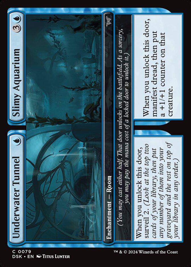 Underwater Tunnel // Slimy Aquarium - (Foil): Duskmourn: House of Horror