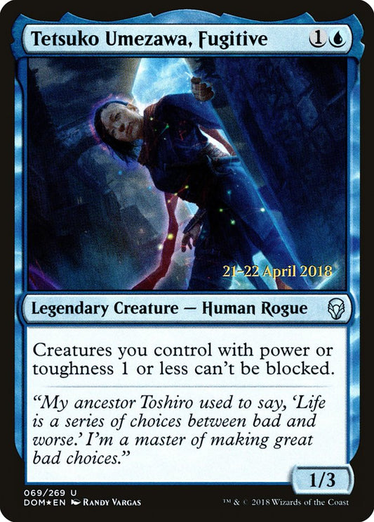 Tetsuko Umezawa, Fugitive (Prerelease) (Dominaria) - (Foil): Dominaria Promos