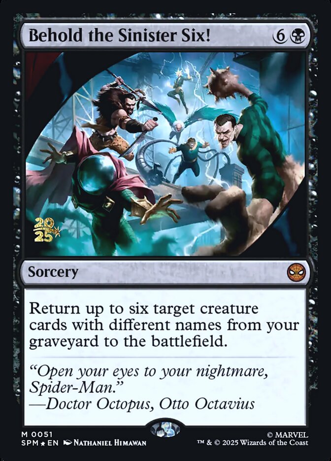 Behold the Sinister Six! (Prerelease) (Marvel's Spider-Man) - (Foil): Marvel's Spider-Man Promos