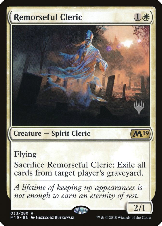 Remorseful Cleric - (Foil): Core Set 2019 Promos