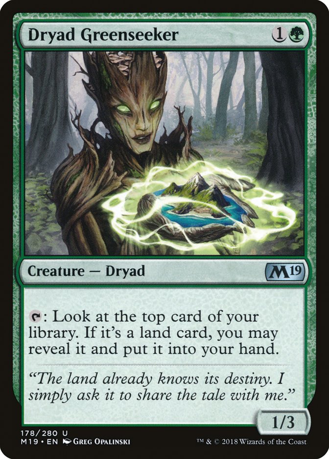 Dryad Greenseeker: Core Set 2019