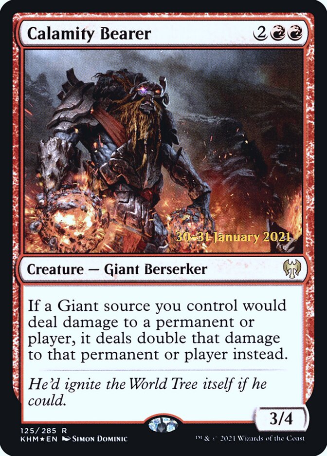 Calamity Bearer (Prerelease) (Kaldheim) - (Foil): Kaldheim Promos