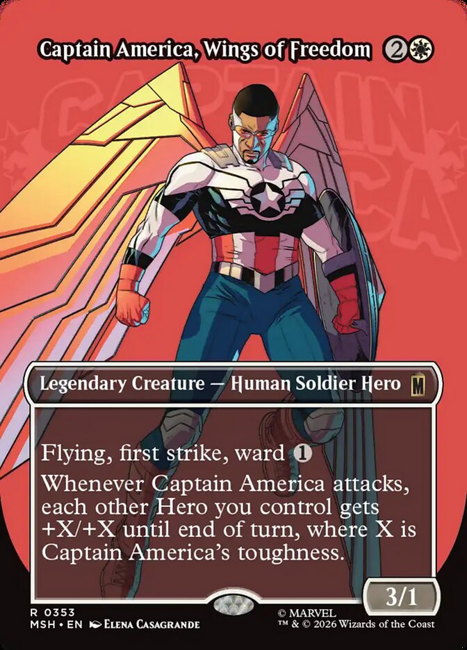 Captain America, Wings of Freedom (Borderless) (#353)