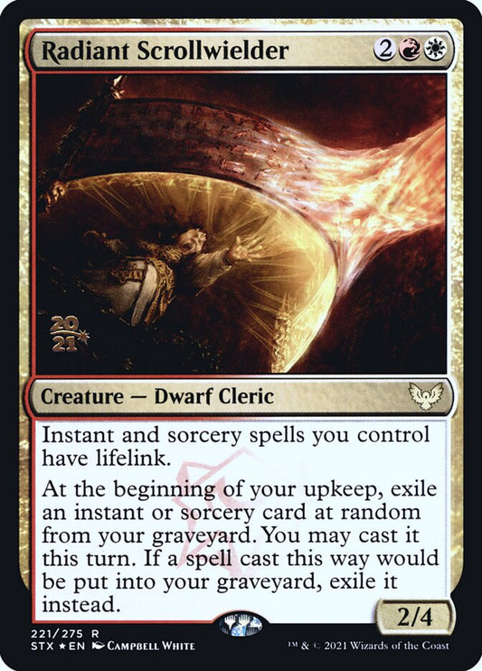 Radiant Scrollwielder (Prerelease) (Strixhaven: School of Mages) - (Foil): Strixhaven: School of Mages Promos