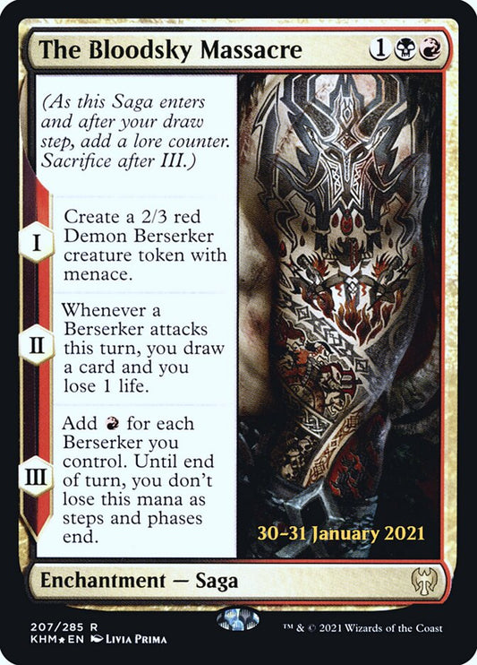 The Bloodsky Massacre (Prerelease) (Kaldheim) - (Foil): Kaldheim Promos