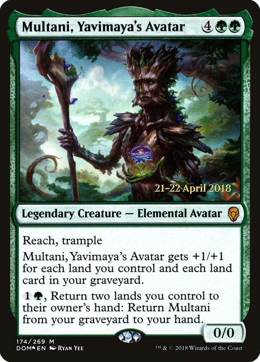 Multani, Yavimaya's Avatar (Prerelease) (Dominaria) - (Foil): Dominaria Promos