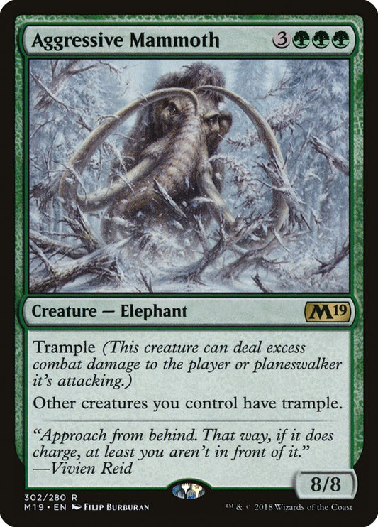 Aggressive Mammoth (Planeswalker Deck): Core Set 2019