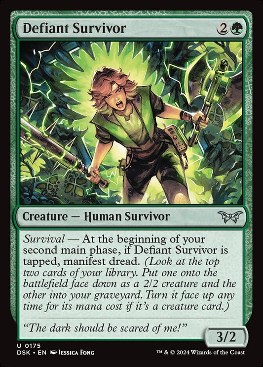 Defiant Survivor - (Foil): Duskmourn: House of Horror