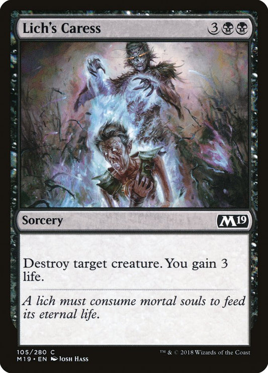 Lich's Caress - (Foil): Core Set 2019