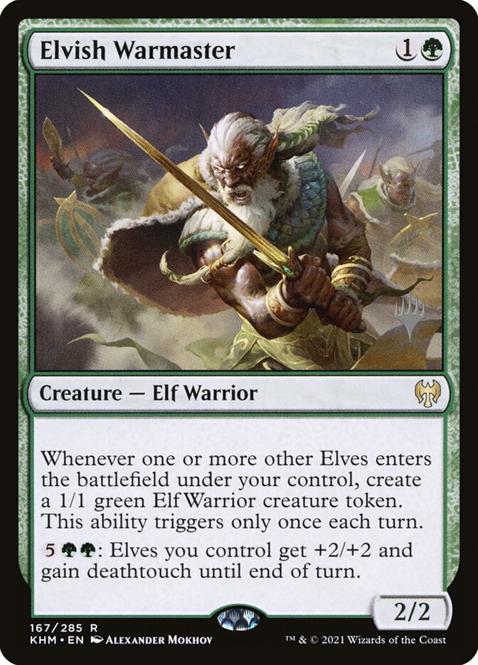 Elvish Warmaster (Promo Pack) (Kaldheim) - (Foil): Kaldheim Promos