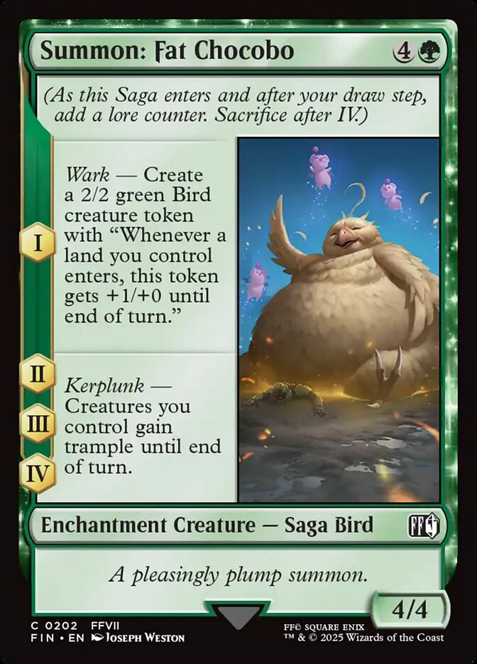 Summon: Fat Chocobo: Final Fantasy