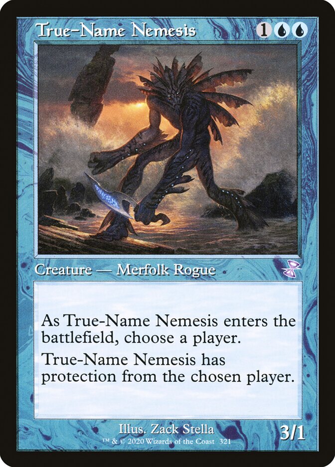 True-Name Nemesis (Retro Frame) - (Foil): Time Spiral Remastered
