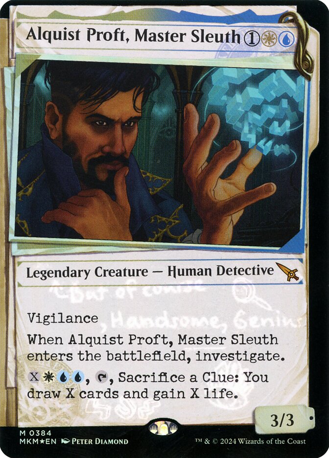 Alquist Proft, Master Sleuth (Showcase) (Invisible Ink Foil) - (Foil): Murders at Karlov Manor