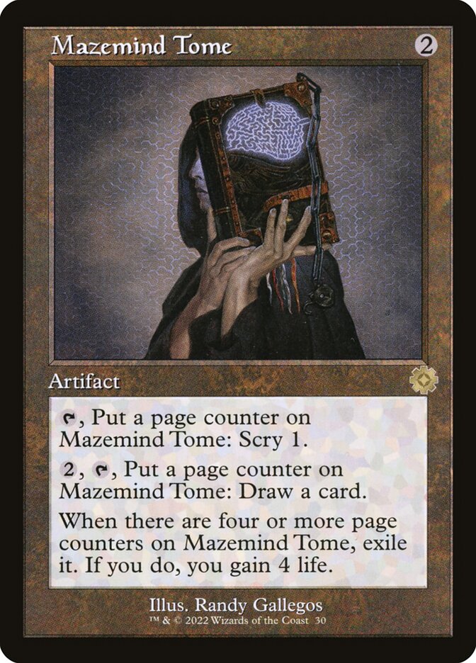 Mazemind Tome (#030) (Retro Frame) - (Foil): The Brothers' War Retro Artifacts