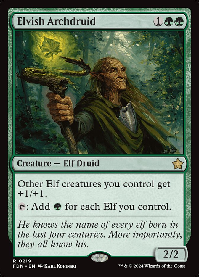 Elvish Archdruid - (Foil): Foundations