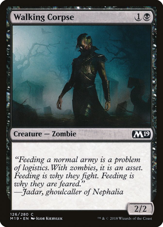 Walking Corpse - (Foil): Core Set 2019