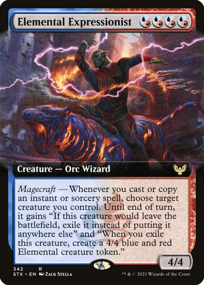 Elemental Expressionist (Extended Art) - (Foil): Strixhaven: School of Mages