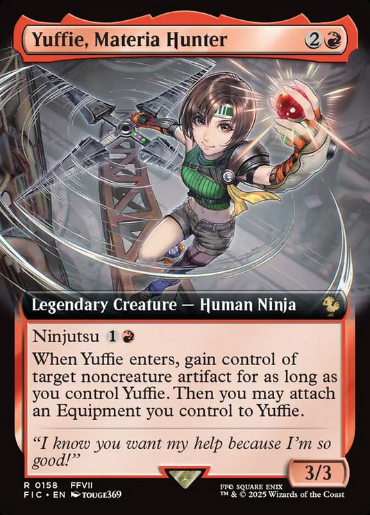 Yuffie, Materia Hunter (Extended Art) - (Foil): Final Fantasy Commander