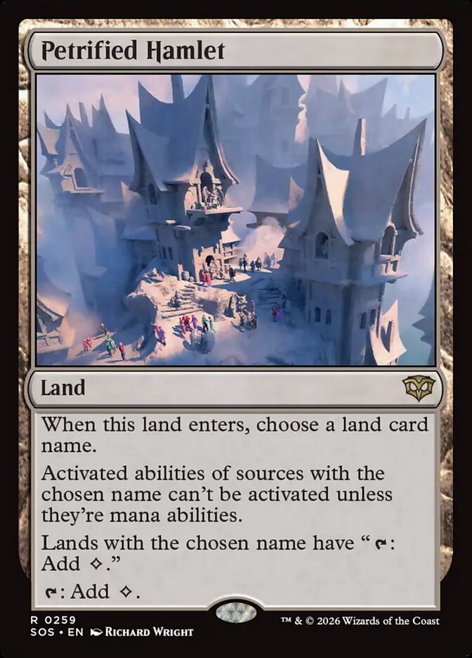 Petrified Hamlet - (Foil): Secrets of Strixhaven