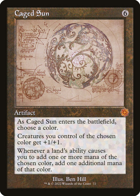 Caged Sun (#072) (Retro Frame) - (Foil): The Brothers' War Retro Artifacts