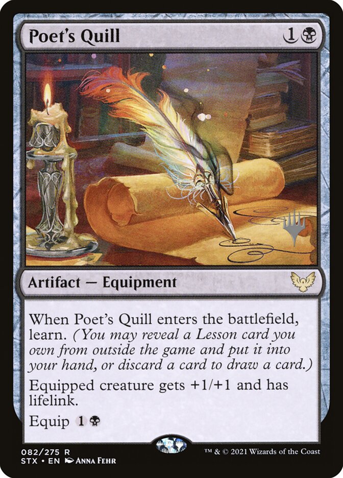 Poet's Quill - (Foil): Strixhaven: School of Mages Promos