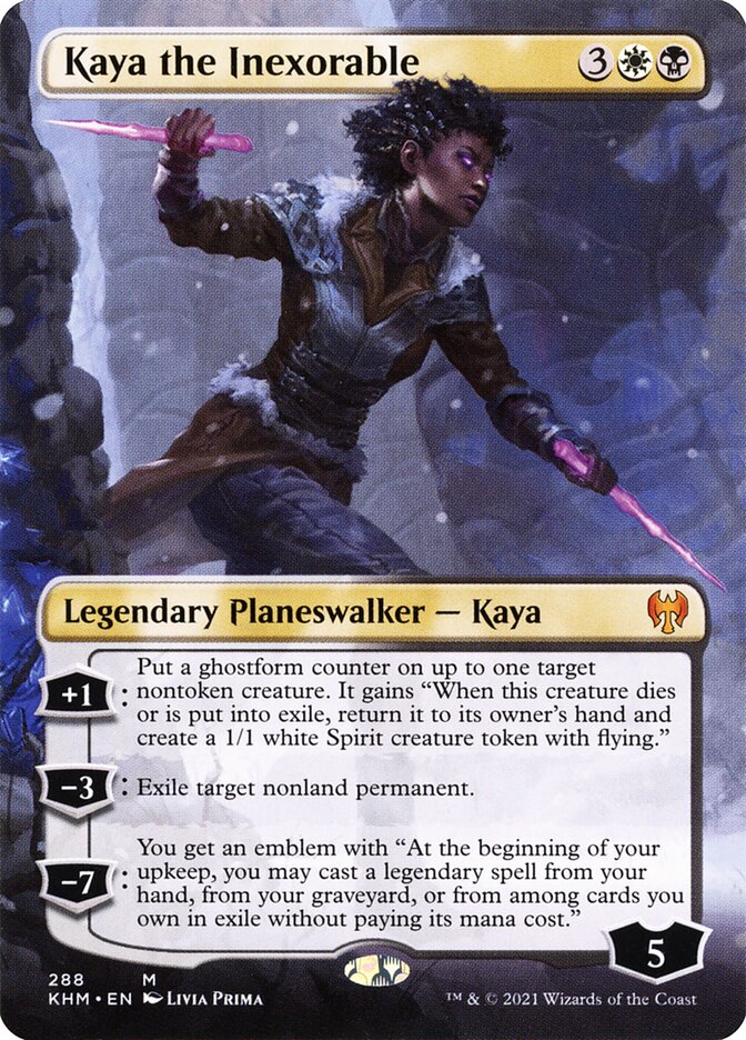 Kaya the Inexorable (Borderless) - (Foil): Kaldheim