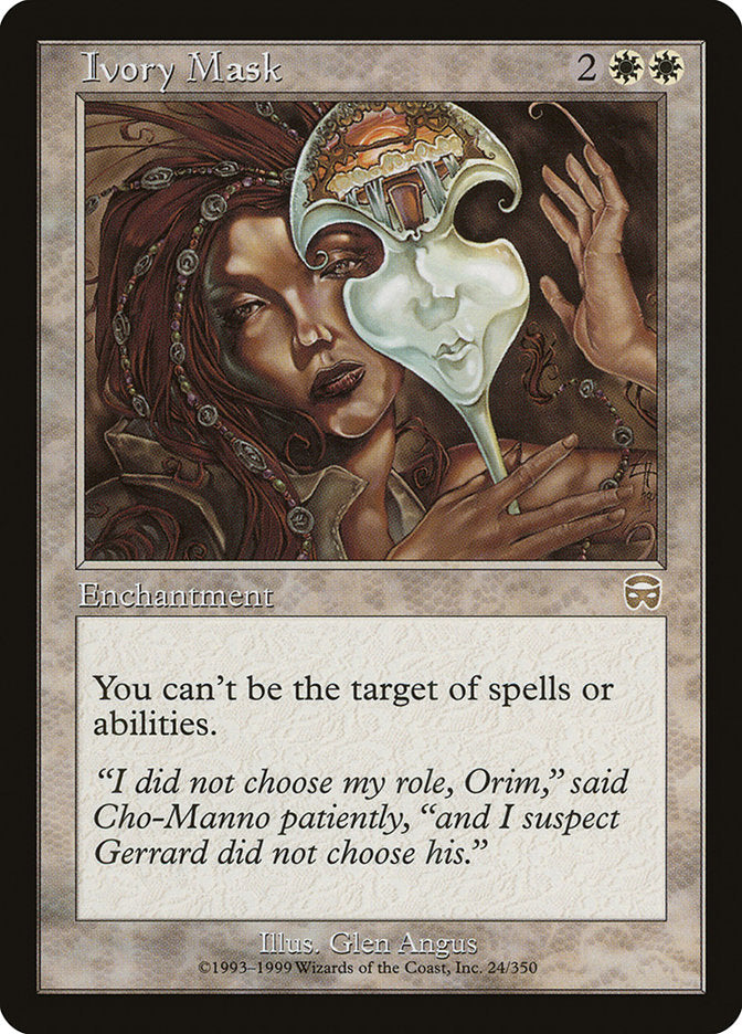 Ivory Mask - (Foil): Mercadian Masques